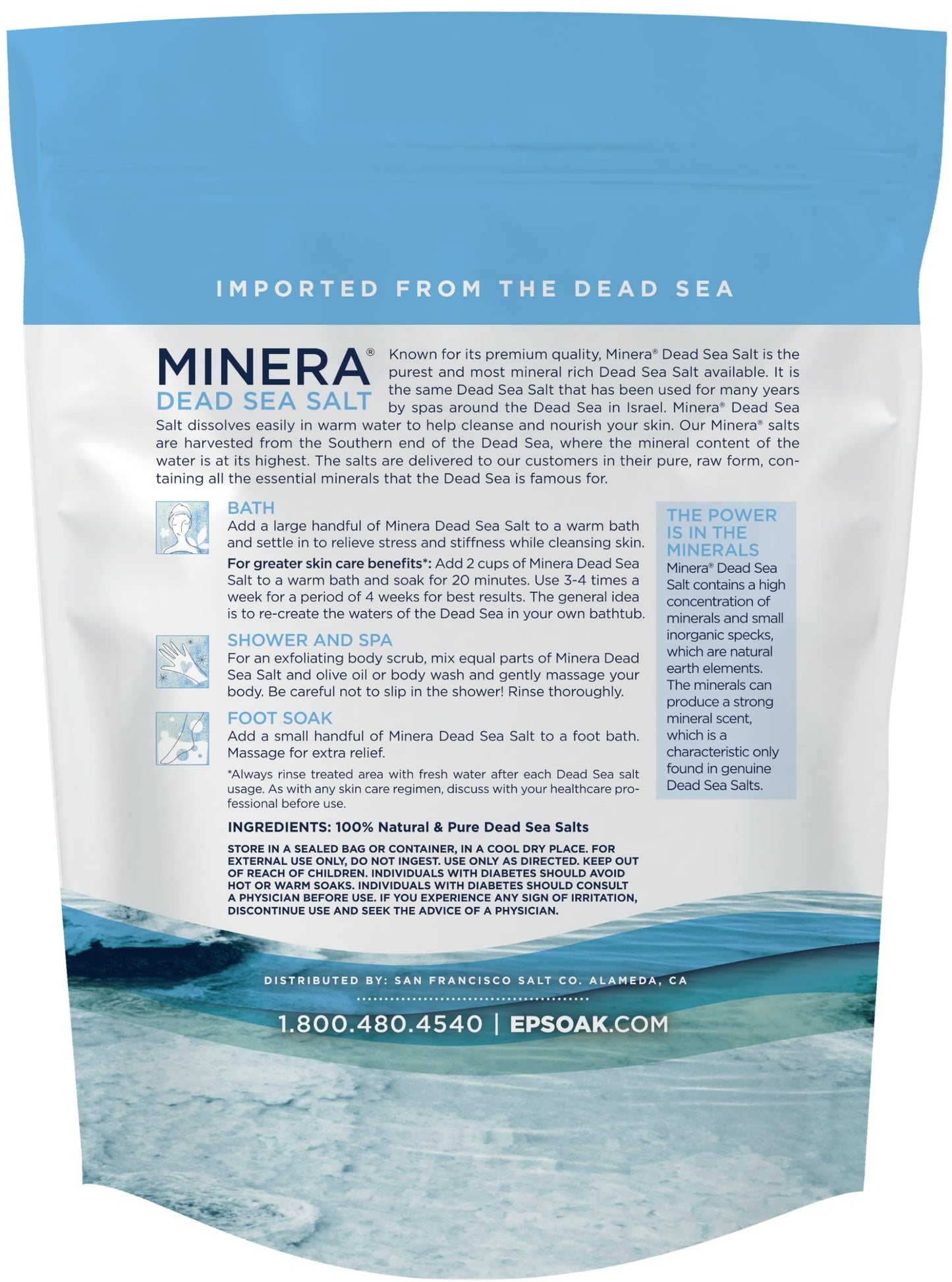Minera Dead Sea Salt fine grain texture closeup
