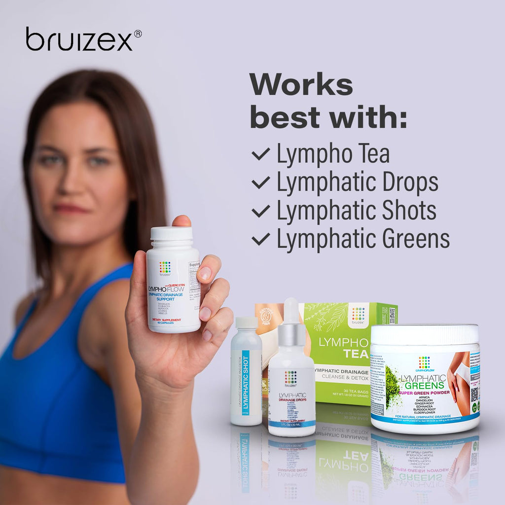 Bruizex bath salts container next to measuring cup