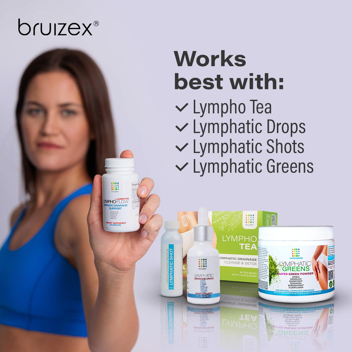 Bruizex bath salts container next to measuring cup