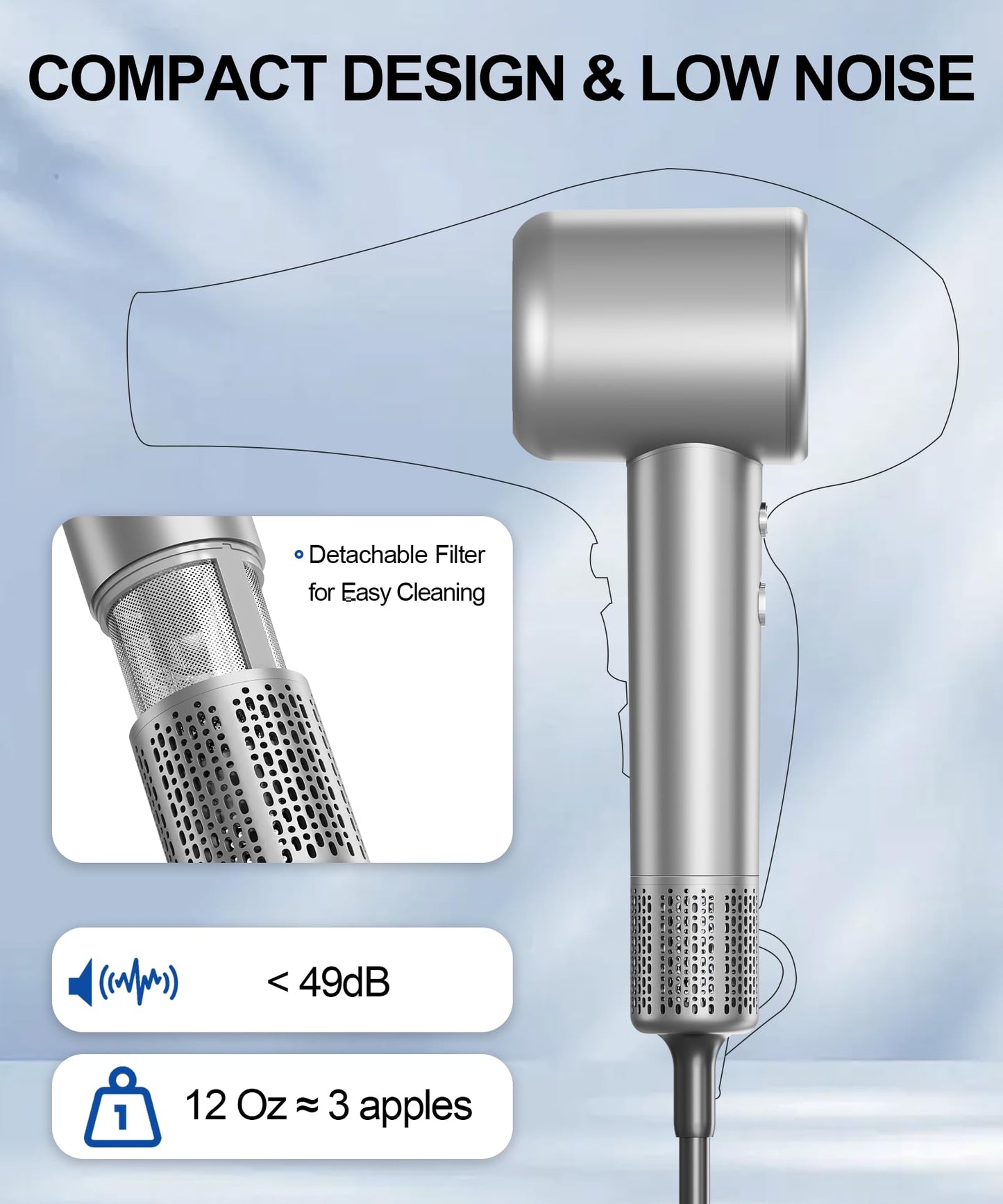 Flashbase hair dryer packaging and included accessories