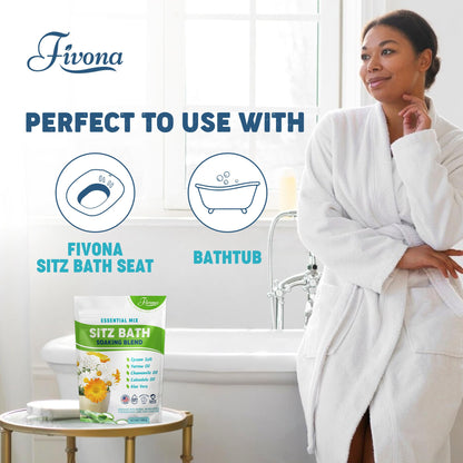 Fivona 14.1 ounce sitz bath salt package side view