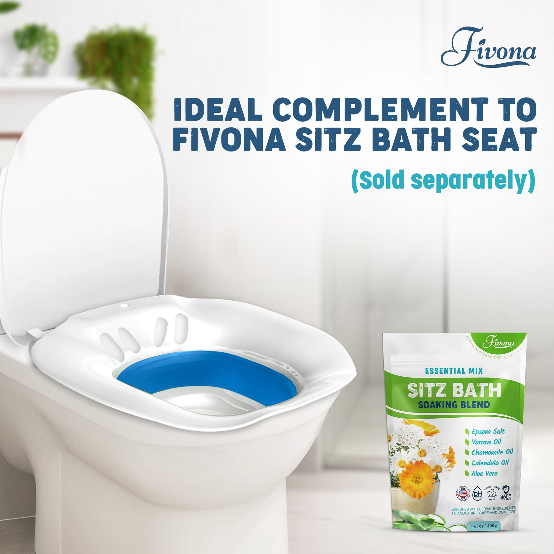 Instructions for using Fivona sitz bath salt soak