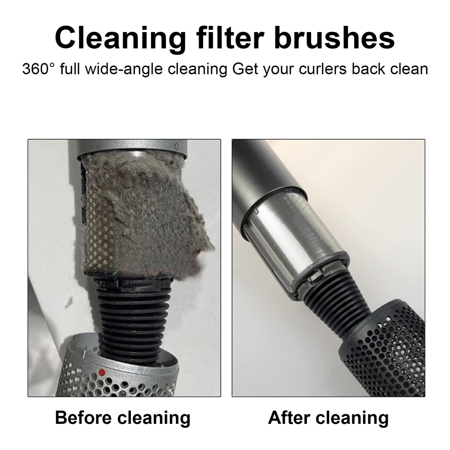 Fixbetter brush accessory being placed onto the handle of a premium hair styling tool