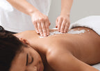 Pure Original Ingredients Epsom Salt shown next to a warm bath soaking setup