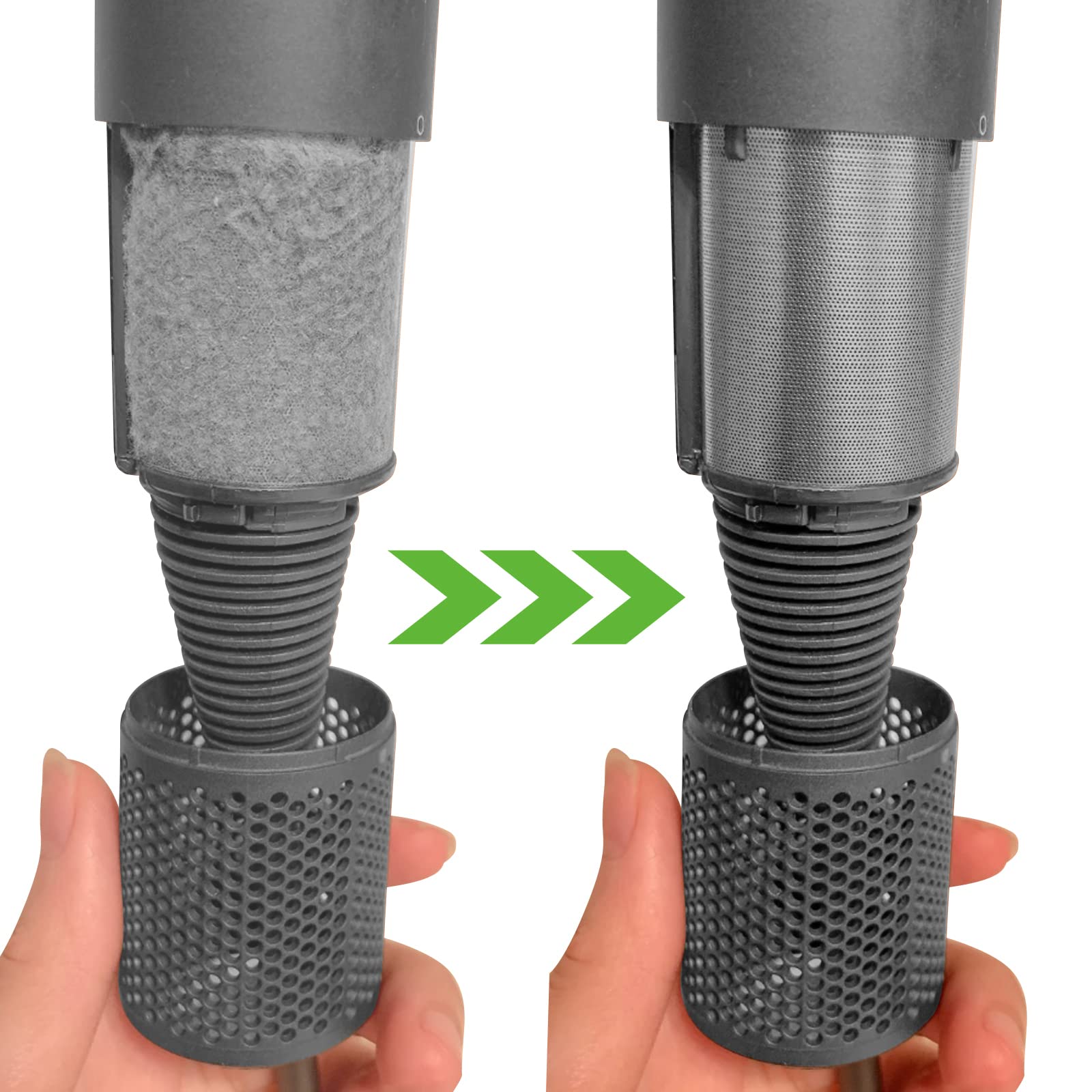 Side angle of the ring shaped Fixbetter filter cleaner showing the snap on opening mechanism