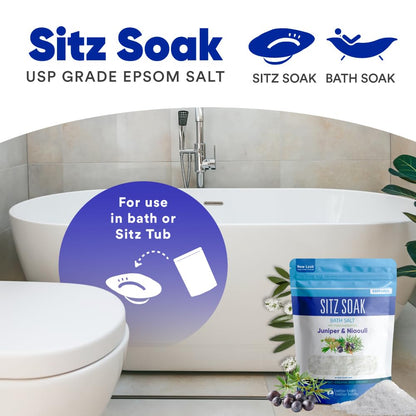 Resealable BPA free pouch of Better Bath Better Body sitz salt