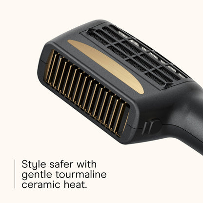 Infinitipro By Conair hair styler displaying the dual-row straightening comb accessory for sleek hair