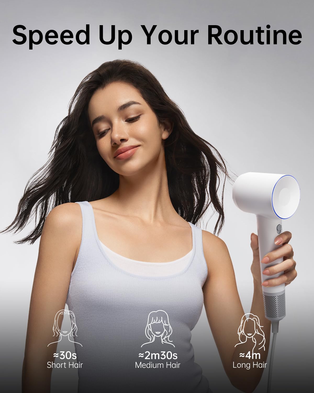 Laifen negative ionic blow dryer with magnetic nozzle attachments