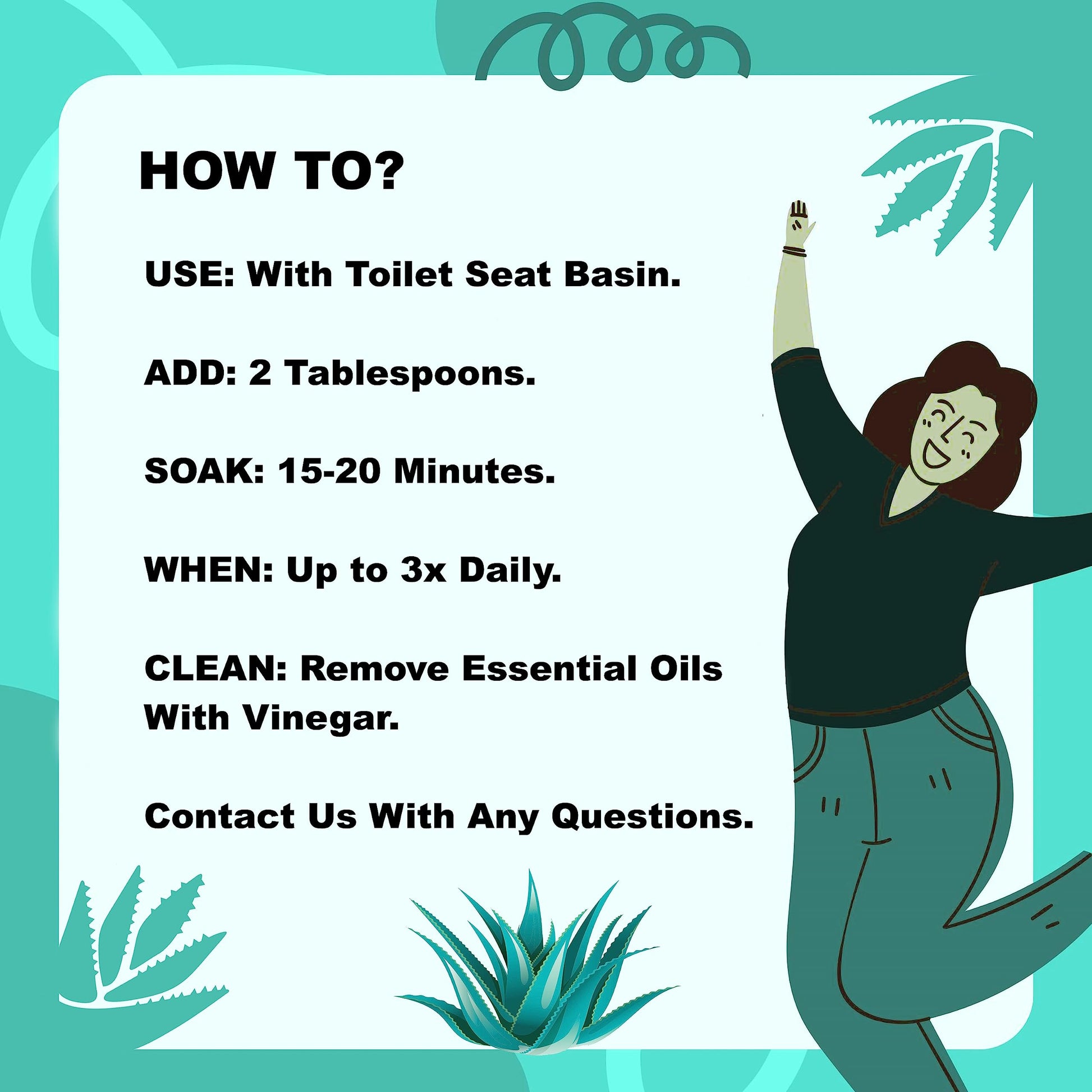 Usage guide for 20-in-1 sitz bath salts for toilet basin