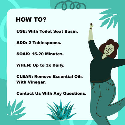 Usage guide for 20-in-1 sitz bath salts for toilet basin