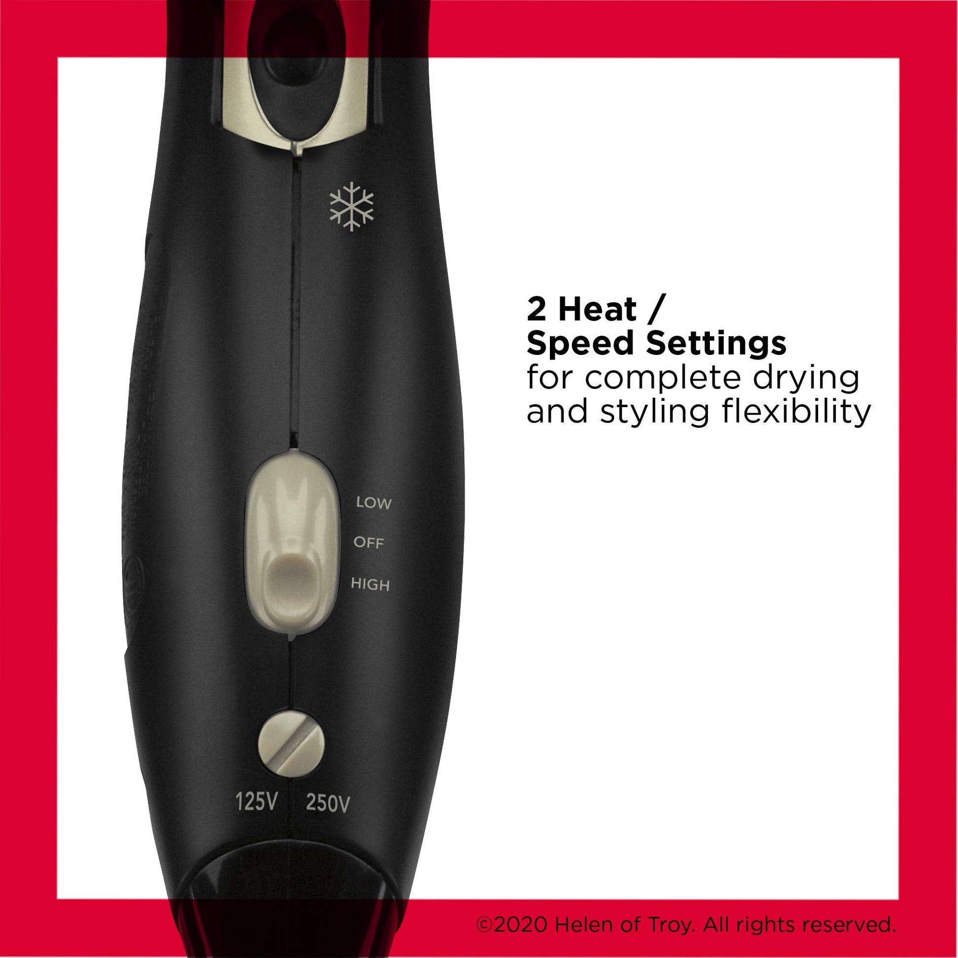 Revlon ionic ceramic travel hair dryer with included concentrator attachment
