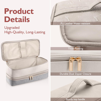 Adworte premium hair dryer organizer bag showing water resistant exterior details