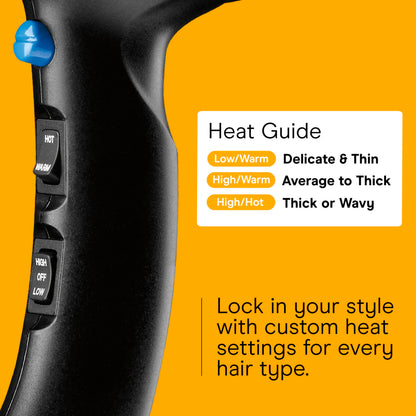 Conair tourmaline ceramic hair dryer showing the rear air filter intake grille