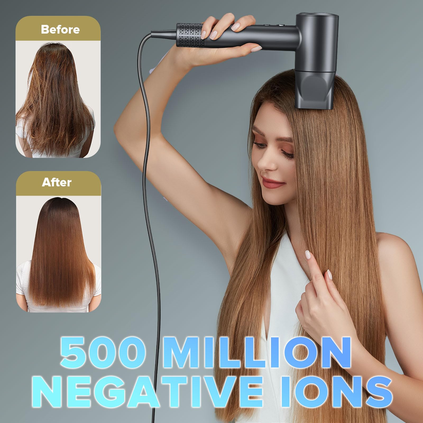 Jitoow high speed hair dryer with diffuser for curls