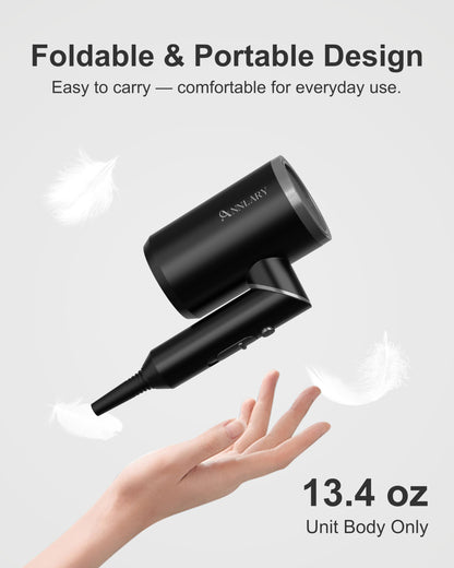 Close up of Annlary hair dryer heat and speed controls