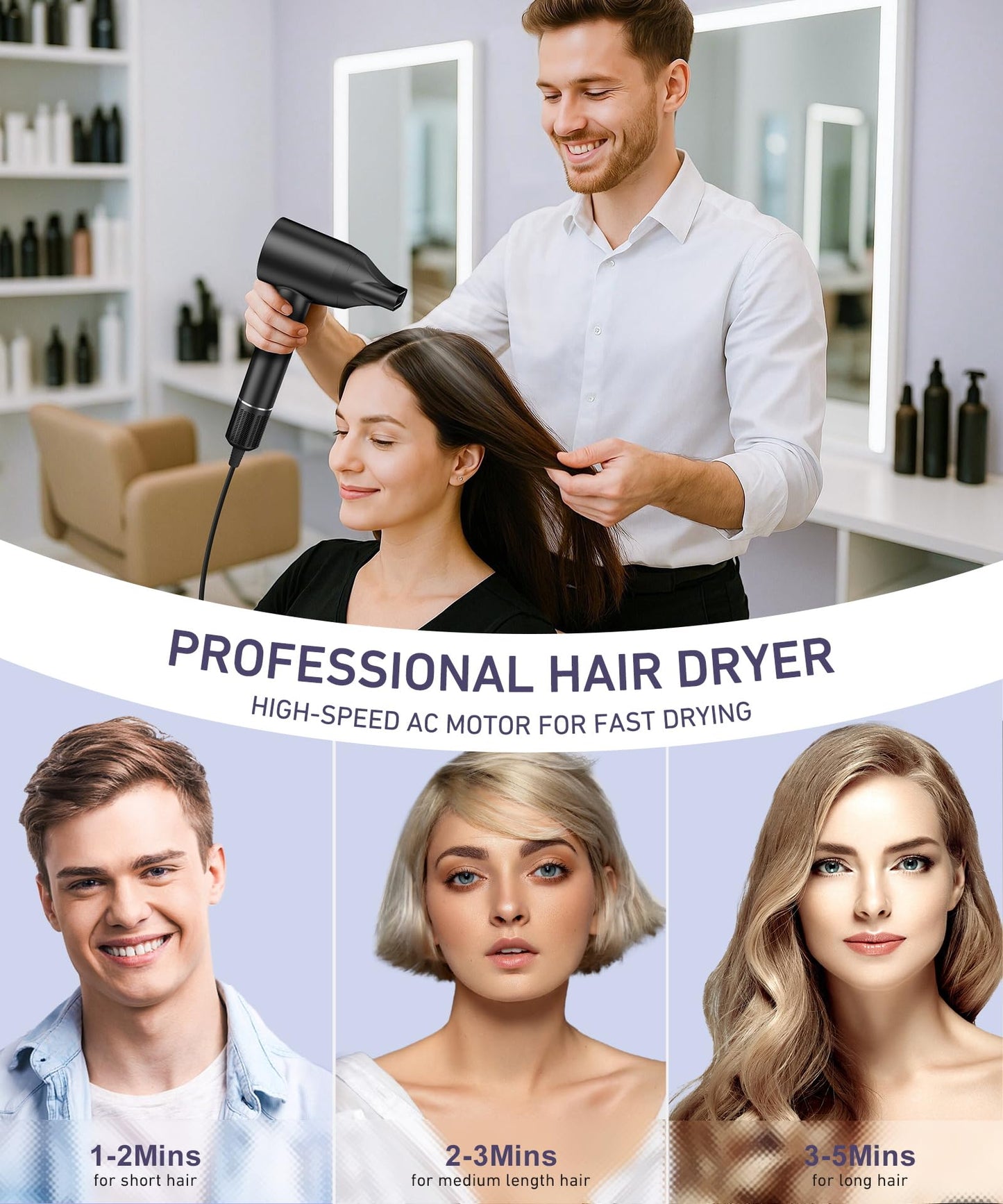 Cosy Companions hair dryer package including the concentration nozzle and curl diffuser accessories