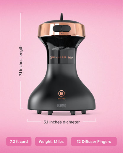 Close up view of the twelve fingers on the integrated diffuser bowl designed for curly hair definition.