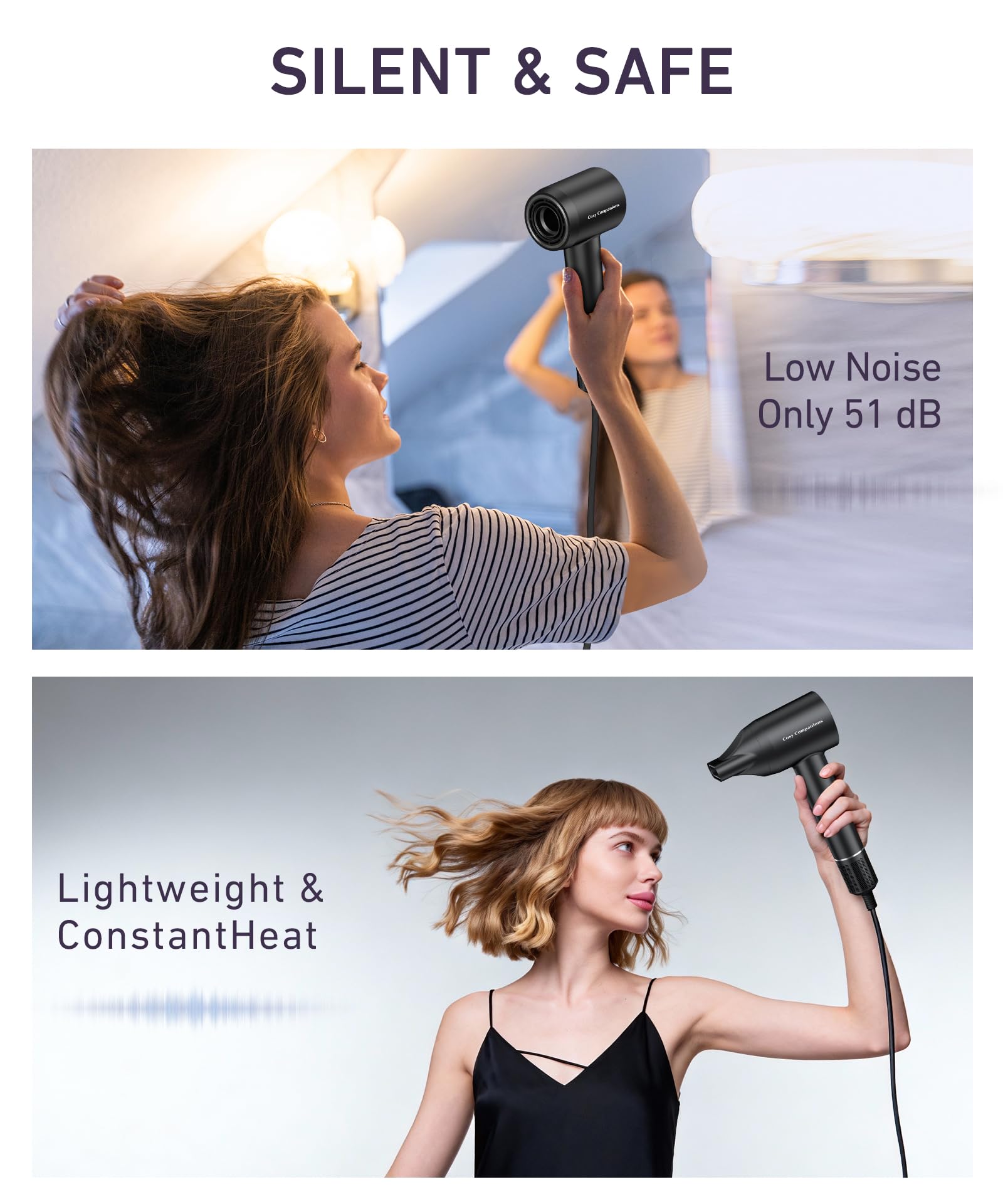 Cosy Companions professional styling tool showing the protective air inlet filter mesh at the base