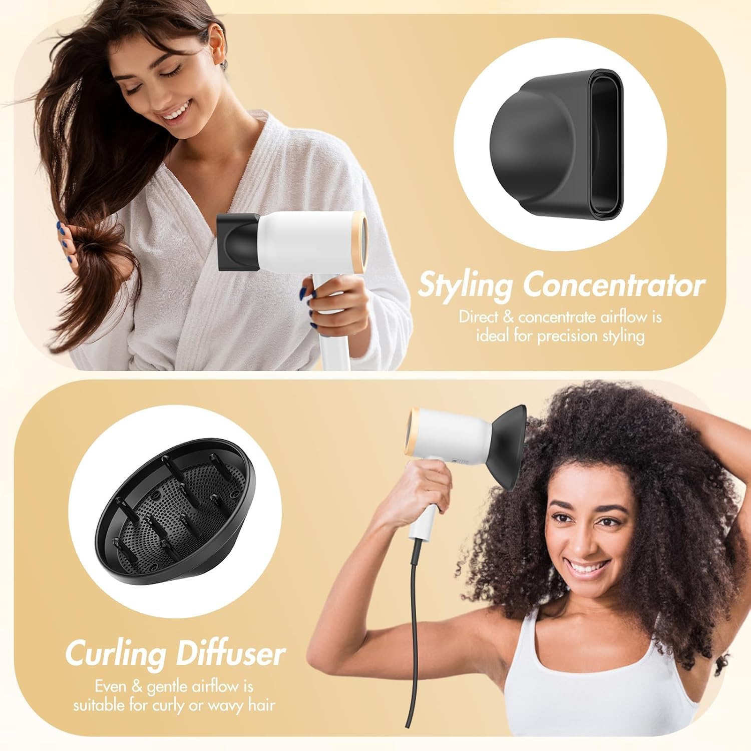 ANIEKIN anti frizz ionic hair dryer unboxed with all included premium accessories