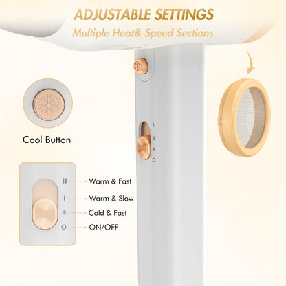 ANIEKIN salon grade blow dryer showcasing the ergonomic lightweight handle design