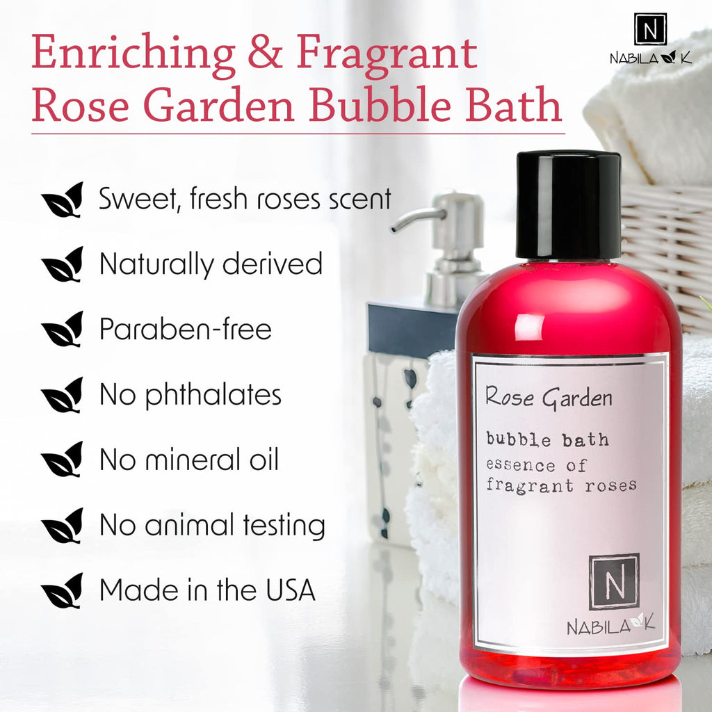 Nabila K Rose Garden Bubble Bath lifestyle spa setting