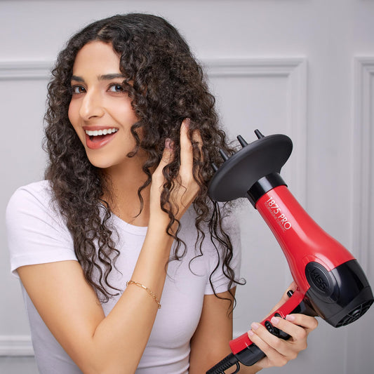 KISS professional ceramic blow dryer with attached volume diffuser nozzle