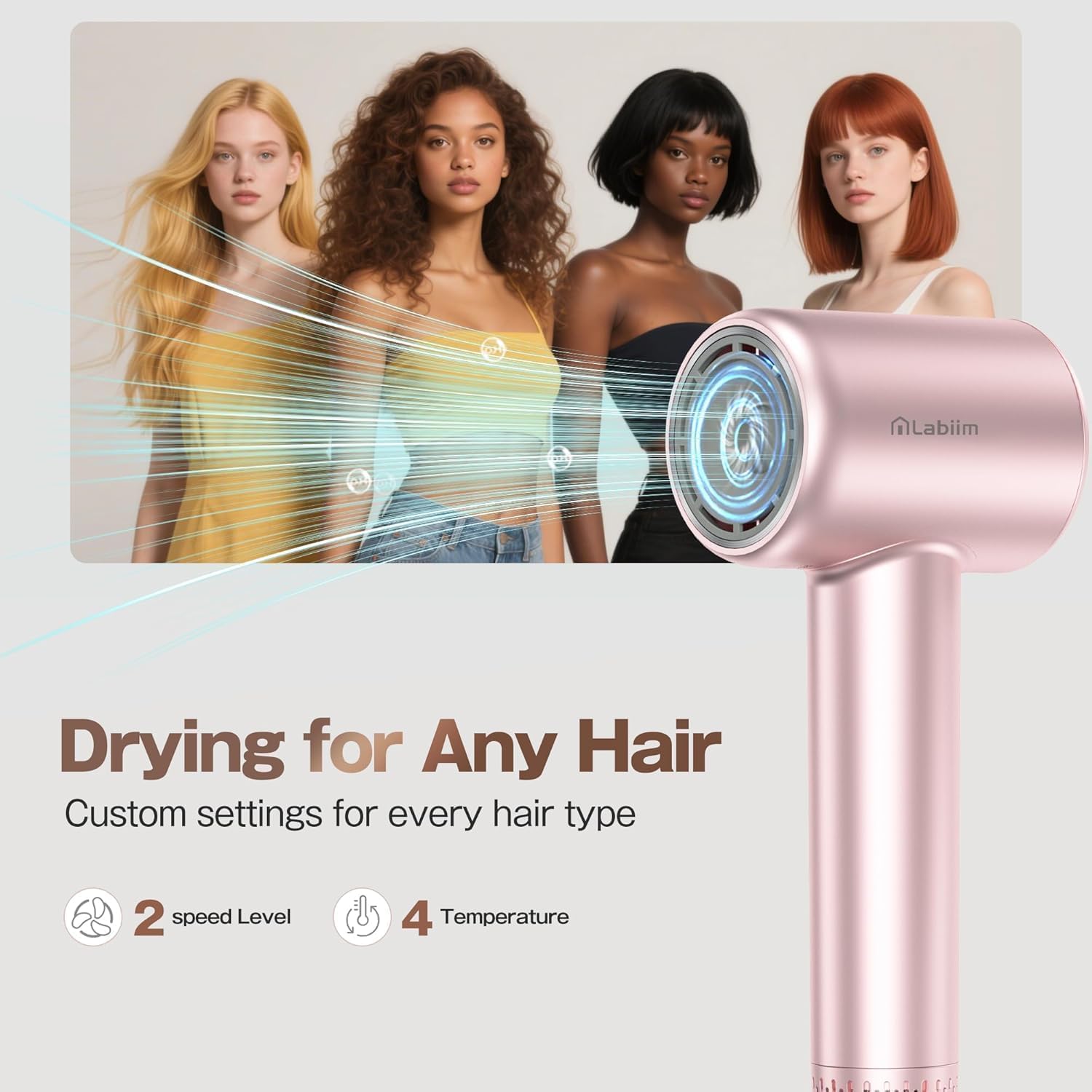 Labiim brushless motor hair dryer side profile