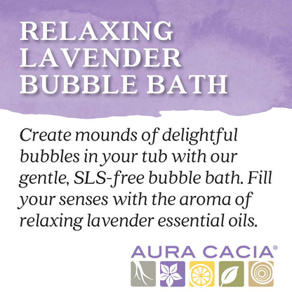 Authentic Aura Cacia lavender bath product packaging