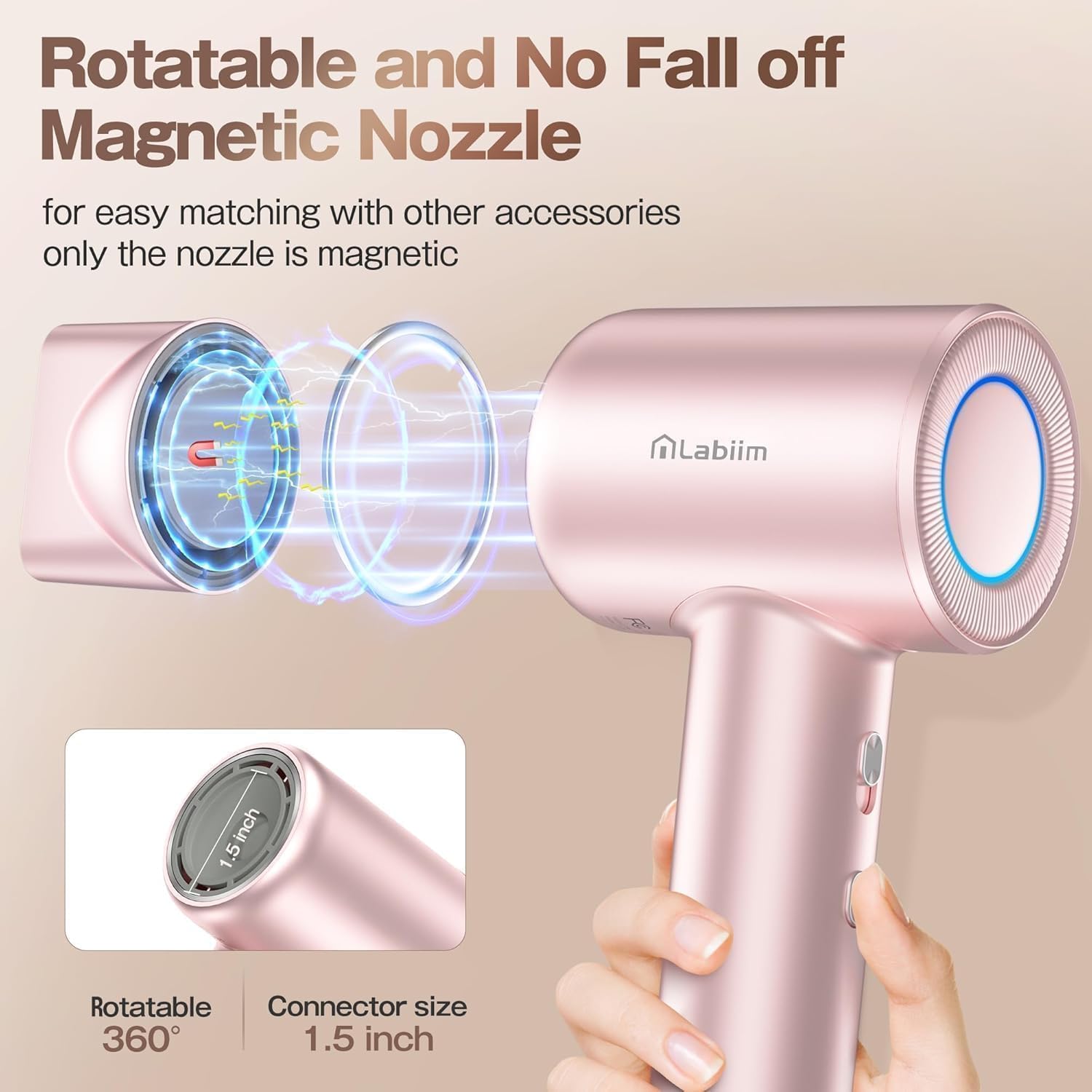 Labiim hair dryer airflow demonstration for hair styling