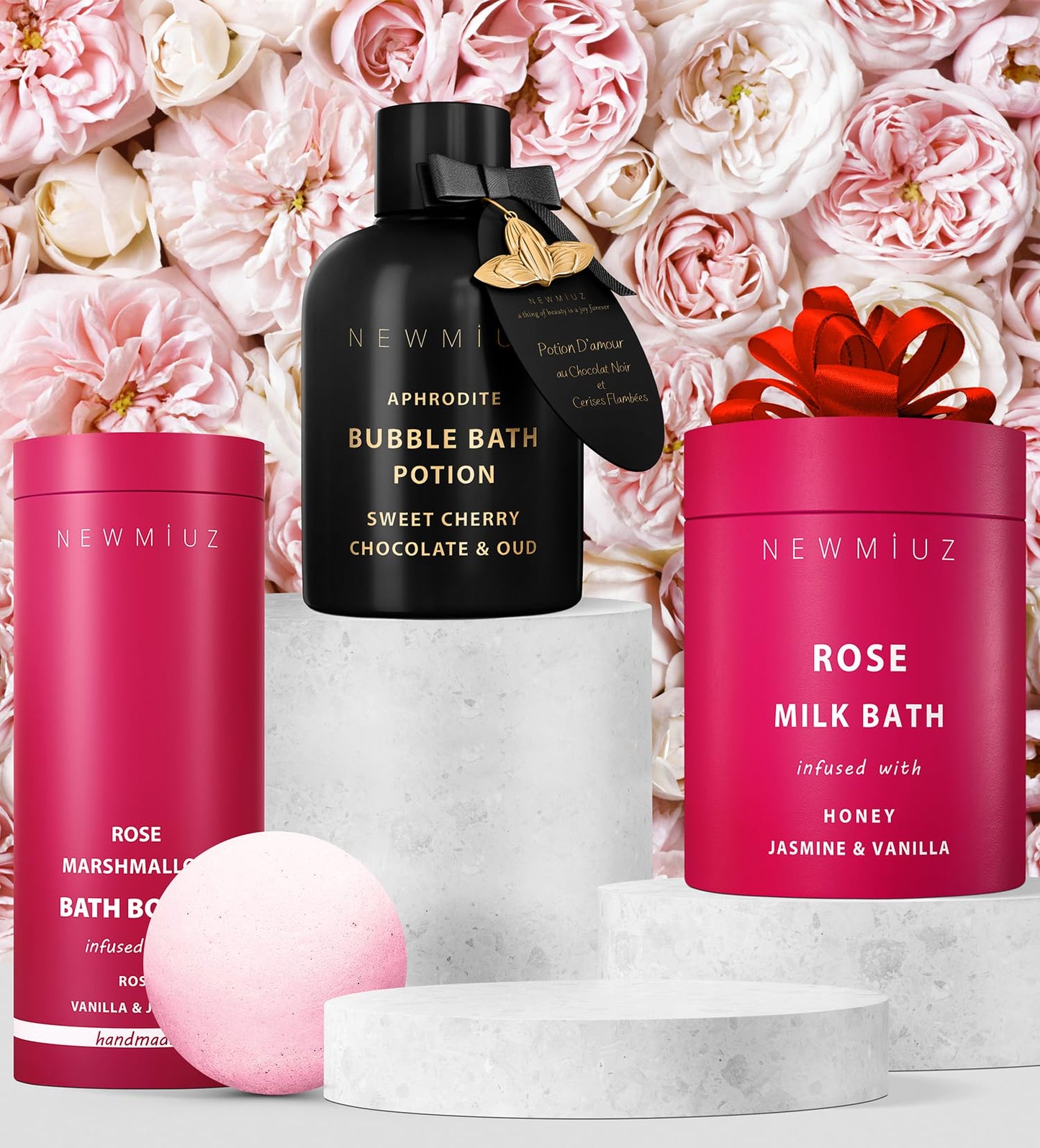 Premium foaming bubble bath by New Miuz side profile
