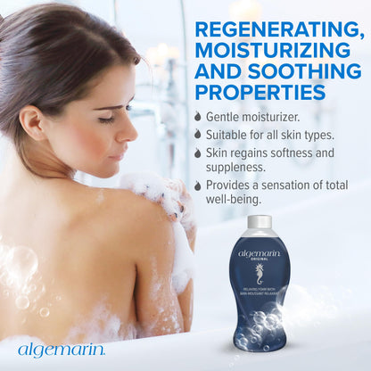 Back view of Algemarin Original Scent bottle with ingredients