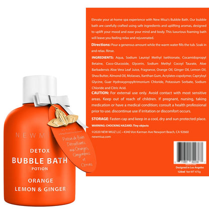 Natural bubble bath soak for home spa experience
