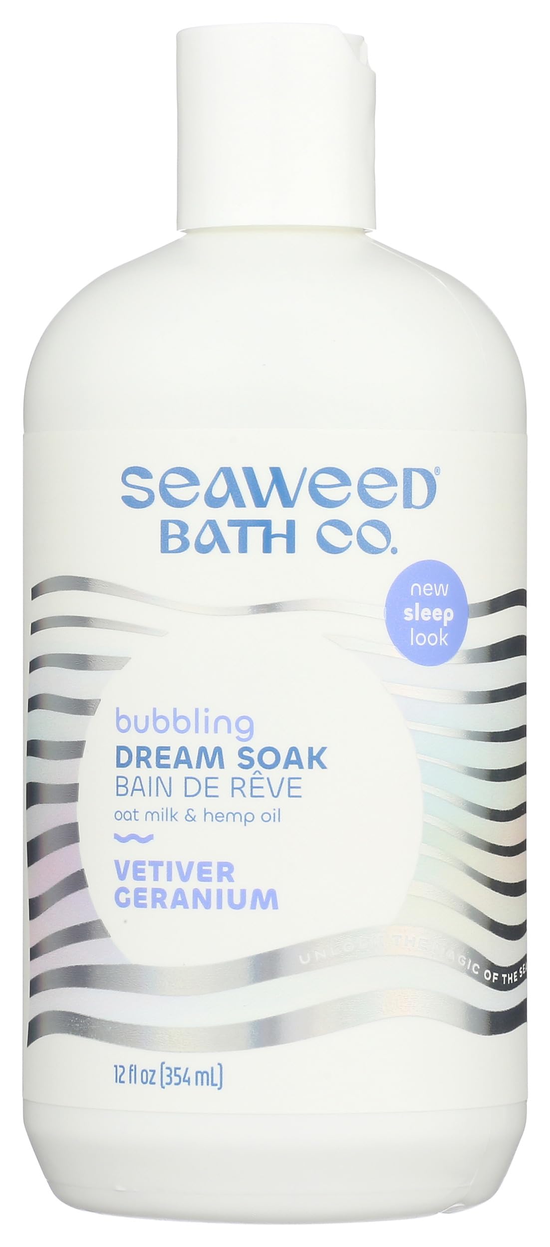 The Seaweed Bath Co. Bubbling Dream Soak 12 ounce bottle texture