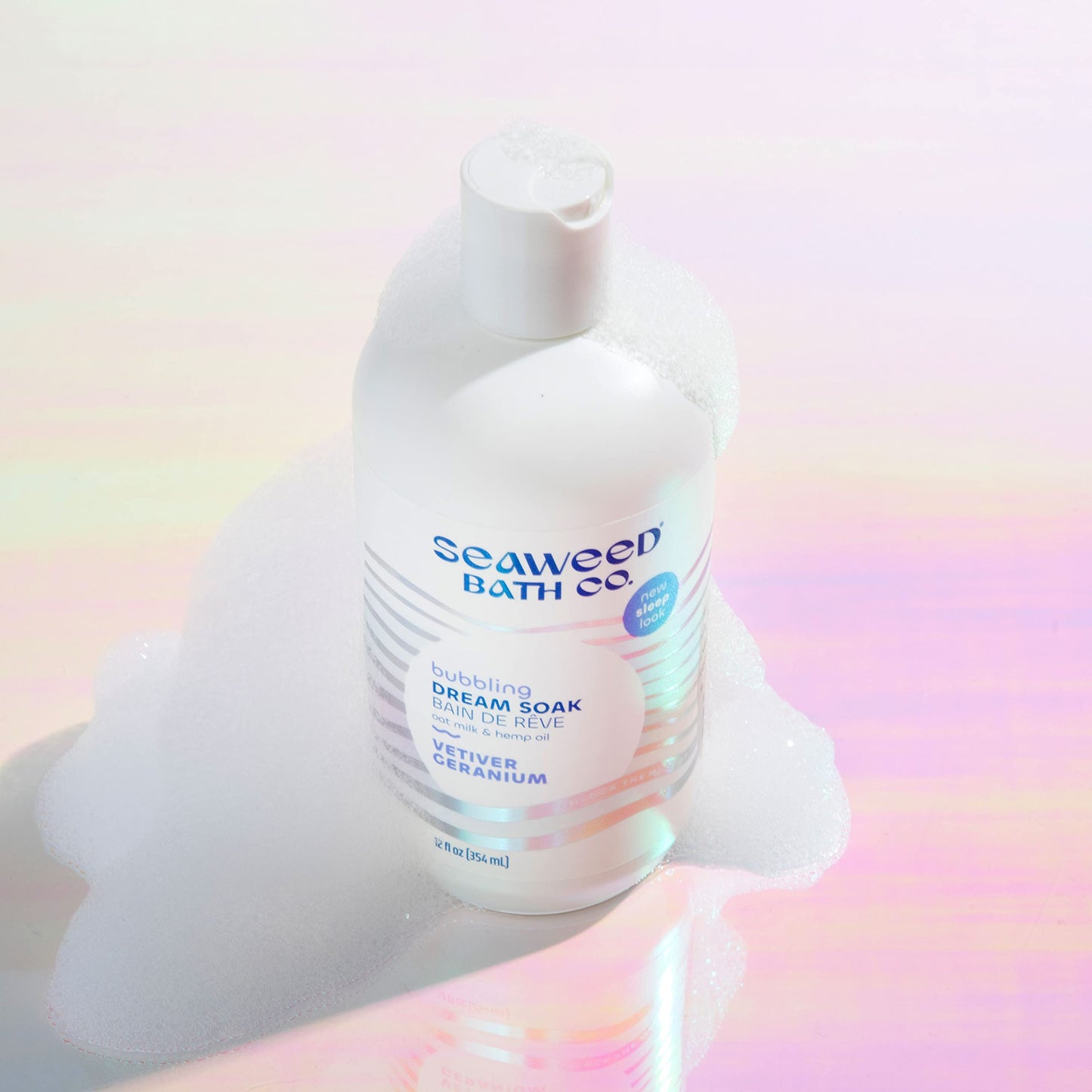 The Seaweed Bath Co. Bubbling Dream Soak packaging back view details