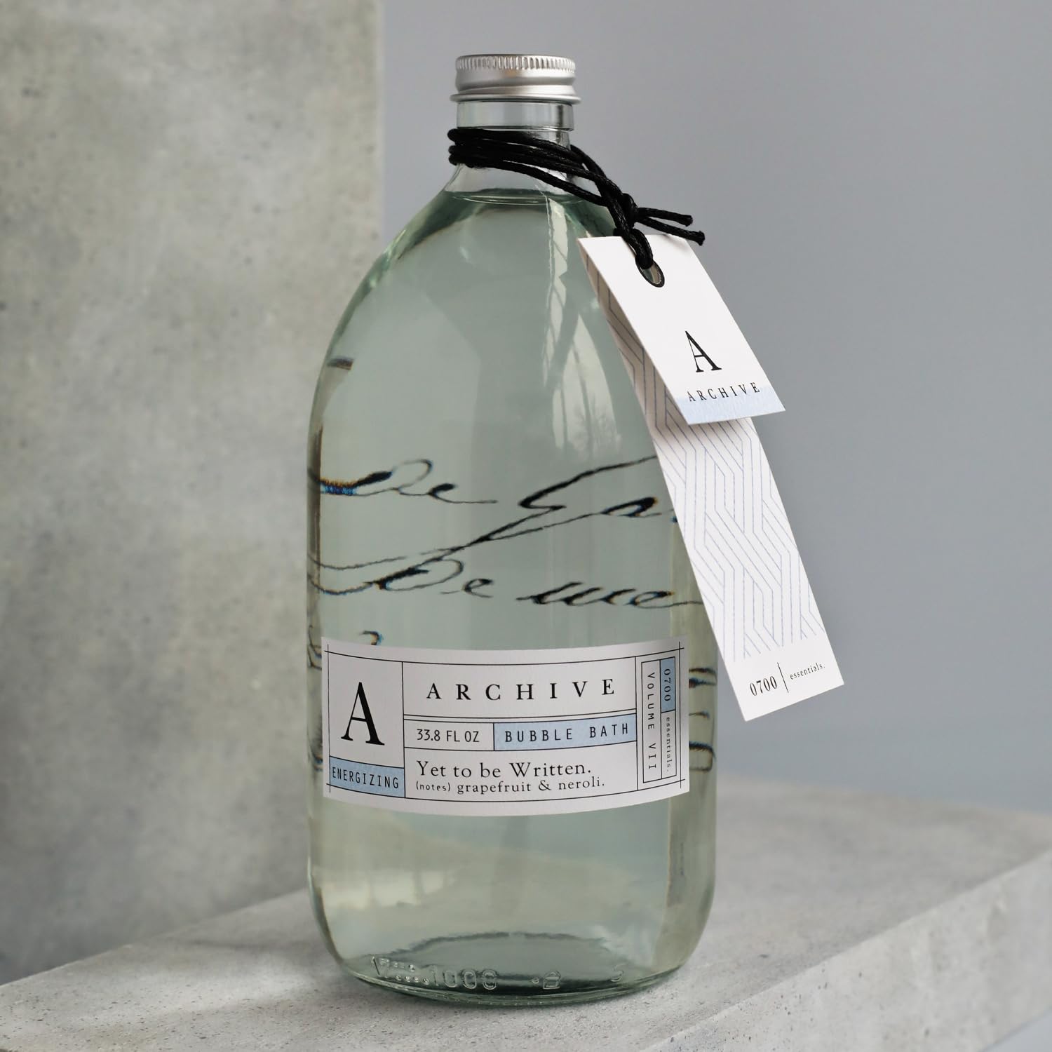 Archive Yet to be Written bubble bath bottle label