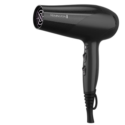 Remington professional styling tool with the narrow concentrator nozzle attached for precision airflow control.