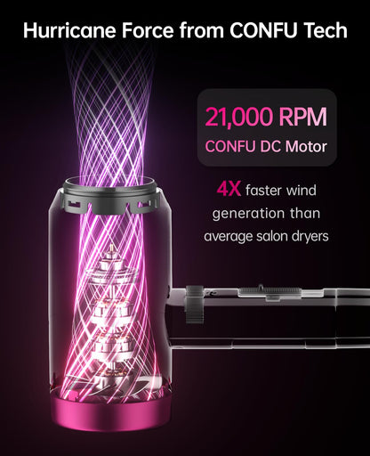 CONFU 1600W negative ion blowdryer with curly hair diffuser attachment