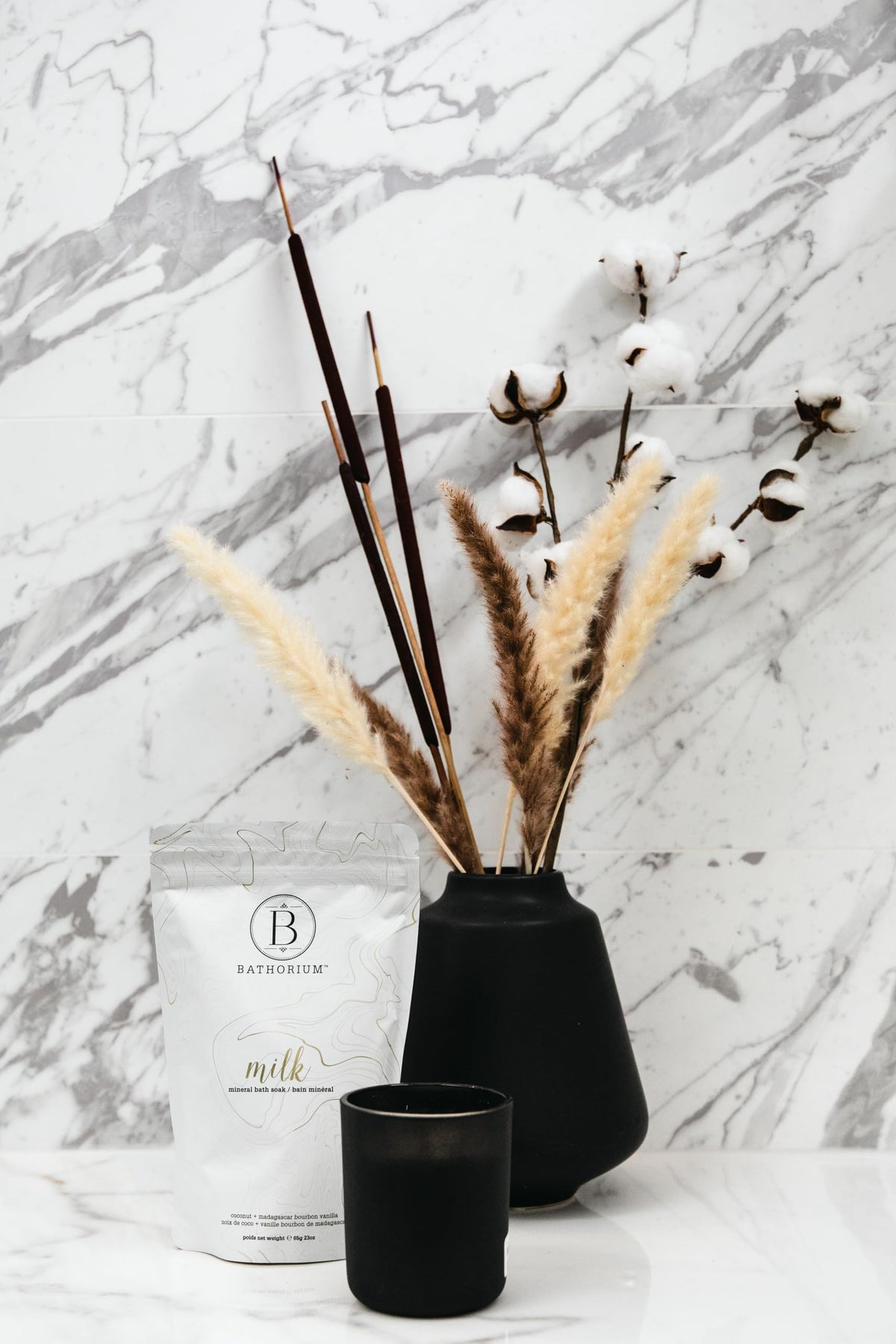Bathorium coconut vanilla bath soak back packaging view