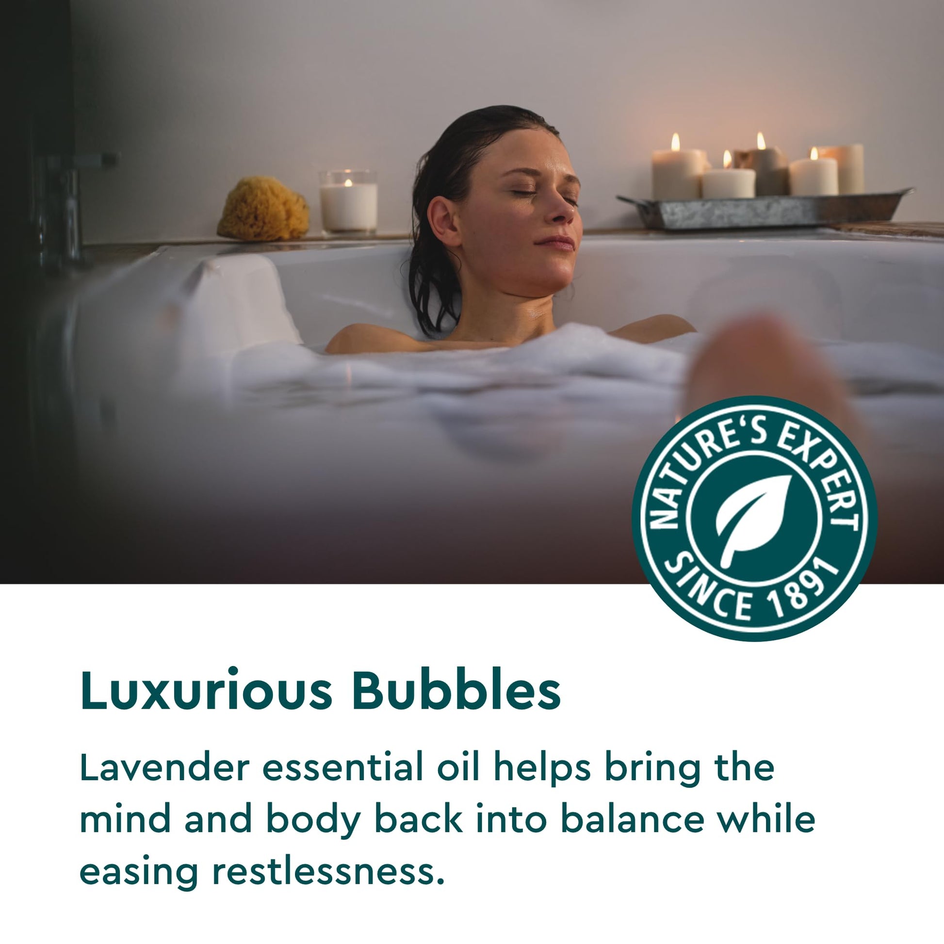 Back label of authentic Kneipp bubble bath showing ingredients