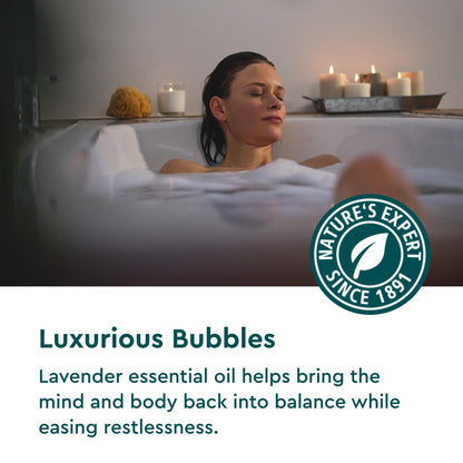 Back label of authentic Kneipp bubble bath showing ingredients