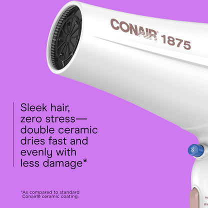 Conair ceramic blow dryer with the included finger diffuser attachment connected