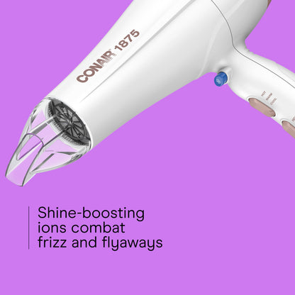 Conair ionic conditioning hair dryer with the precise concentrator nozzle attached