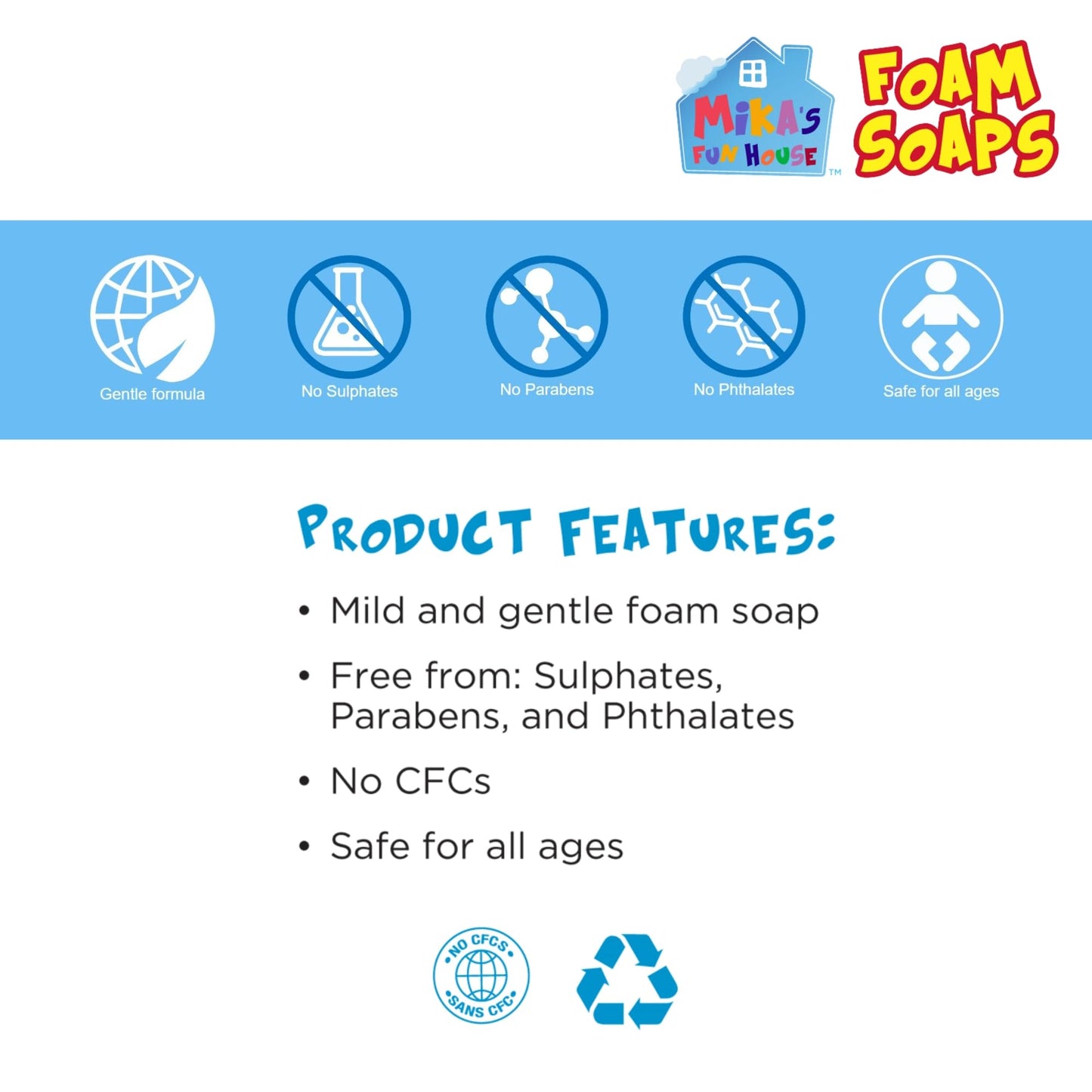 Child-friendly Orange Splash foam soap spray for bath time play