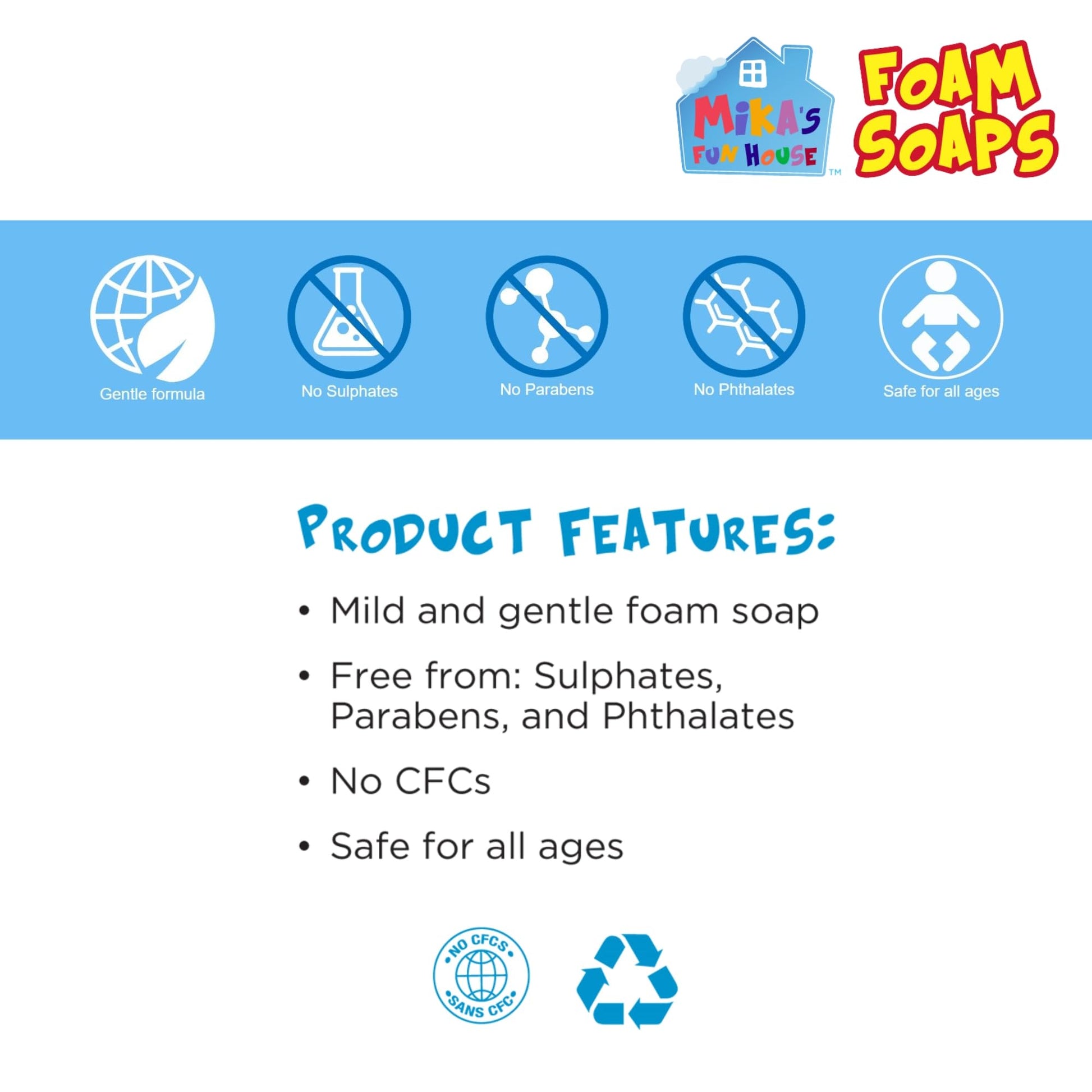 Child-friendly Orange Splash foam soap spray for bath time play