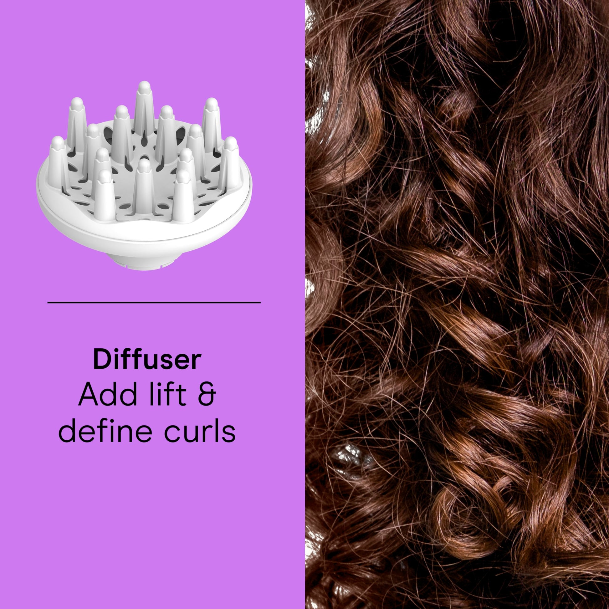 Conair white and rose gold beauty appliance being held for side profile view