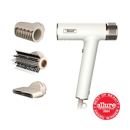 Shark high velocity styling tool showing digital heat and airflow buttons
