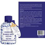 New Miuz natural essential oil bath product back label
