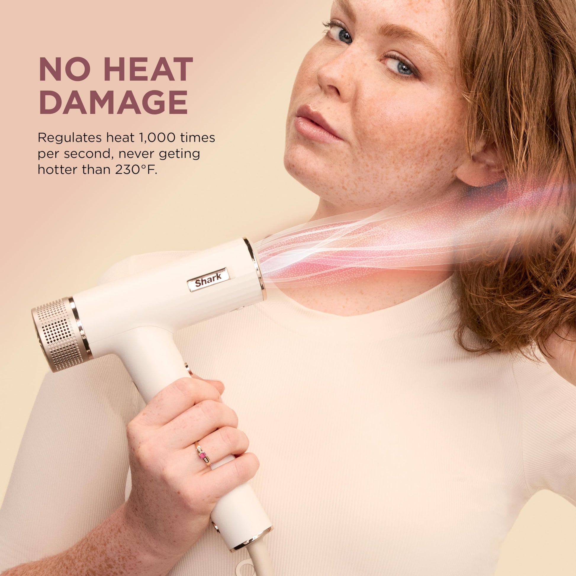 Shark HD331 portable blow dryer with three included smart attachments