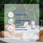 Close up of Dr Teal's soothe and sleep lavender label