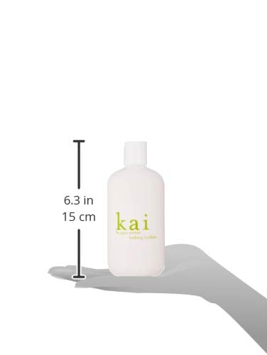 Kai luxury bubble bath bottle showing brand label and details.